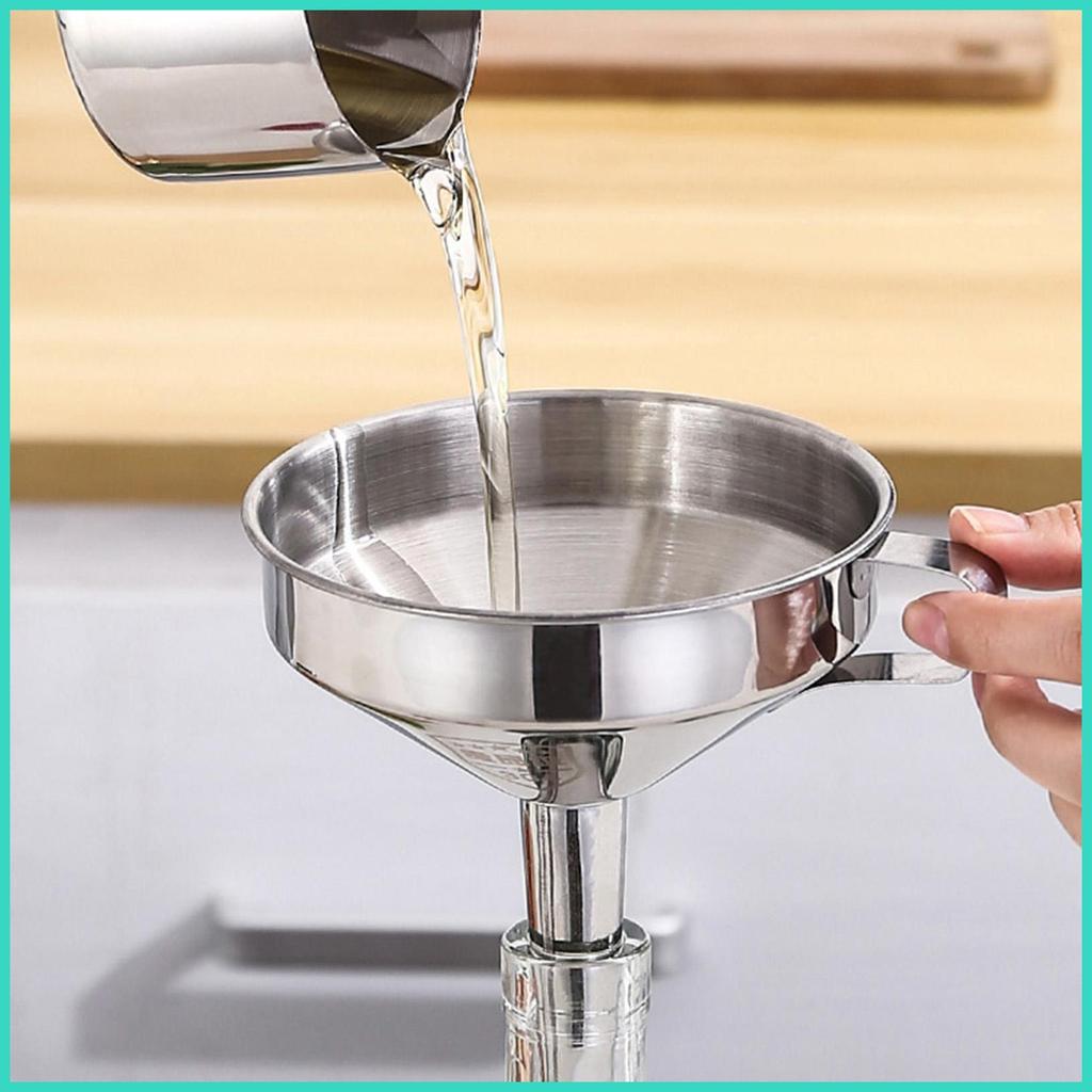 Filtro De Óleo De Aço Inoxidável , Utensílios De Malha Fina De Qualidade Alimentar , Conjunto De Funil De Cozinha Para C
