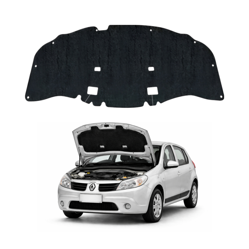 Manta Forro Capô Renault Sandero 2008 2009 2010 2011 2012 2013 2014 Autoadesiva Grud