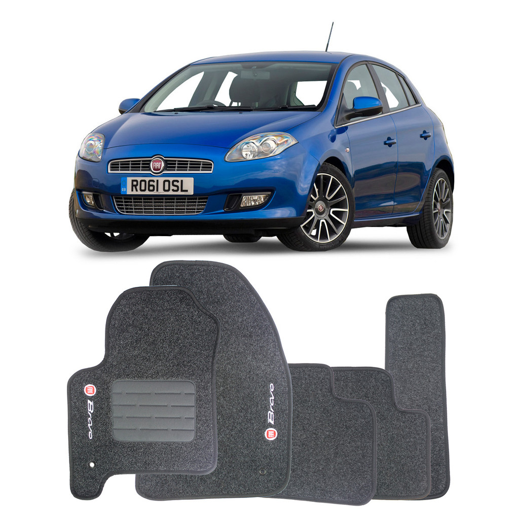 Tapete Grafite Bordado Fiat Bravo 2011 2012 2013 2014 2015