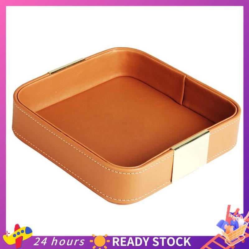 Bandeja De Armazenamento De Mesa De Couro , Organizadora Catchall Para Entrada Segurar Joias , Relógio , Telefone , Cart