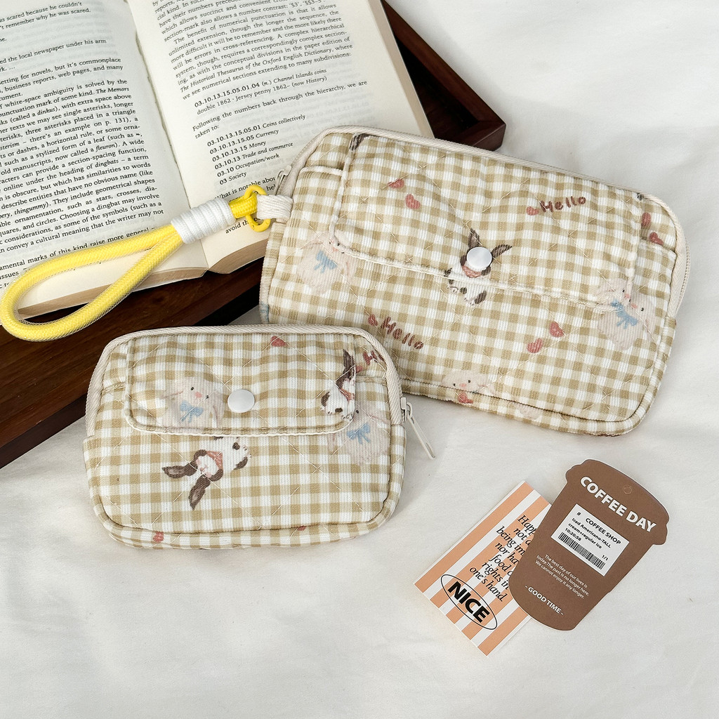 Pet Peter coelho conjunto de 2 peças bolsa de moedas saco do telefone móvel grande capacidade saco de armazenamento cart