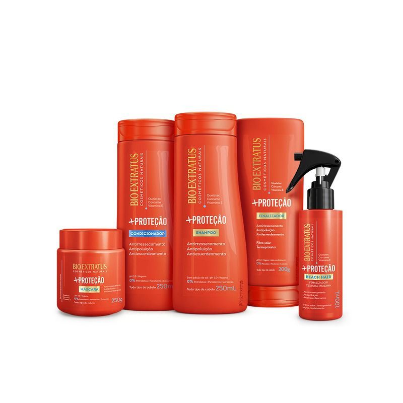 Kit Bio Extratus Mais Proteção Completo – Antirressecamento, Antipoluição e Antidesbotamento (SH,CD,FINAL,MASC,SPRAY)