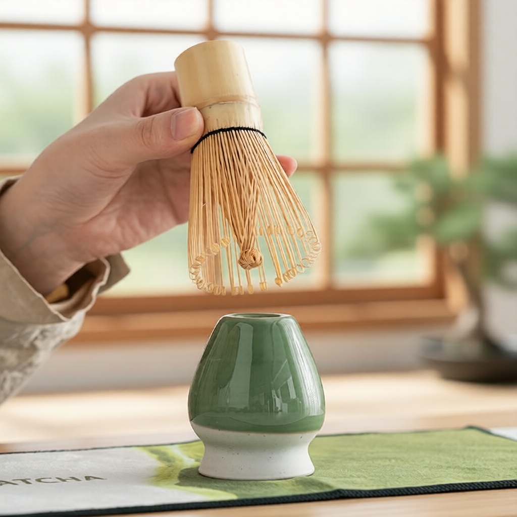 Kit Completo de Chá Matcha: Batedor de Chá, Chapéu, Utensílios para Encomenda de Chá, Pincel Matcha e Mais
