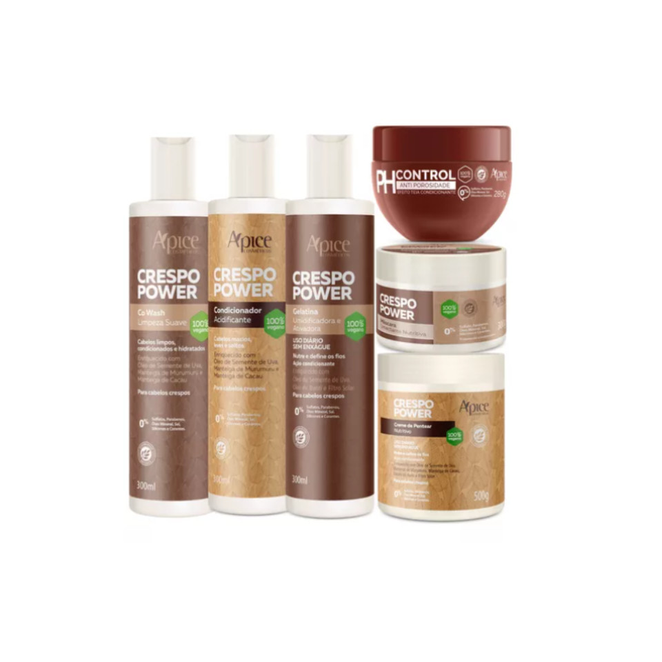 Kit Apice Crespo Power Completo Com Co Wash Mais Ph Control