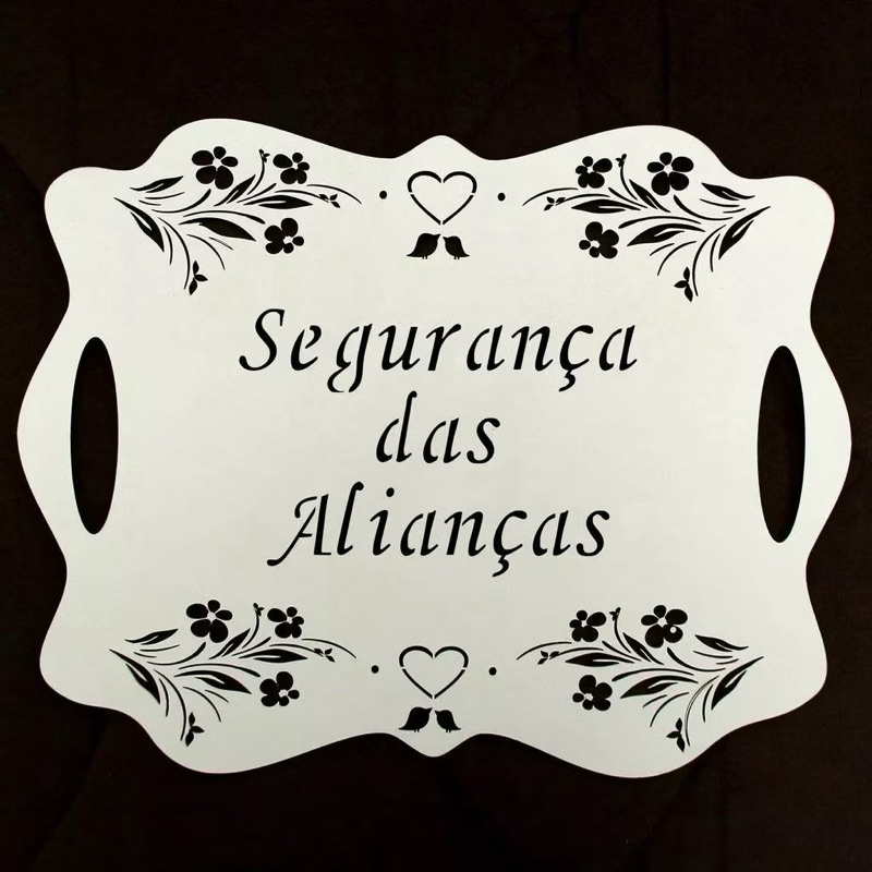 Placa Decorativa em MDF 3mm Branco com Corte a Laser 30x23cm Lembrancinha em Madeira MDF