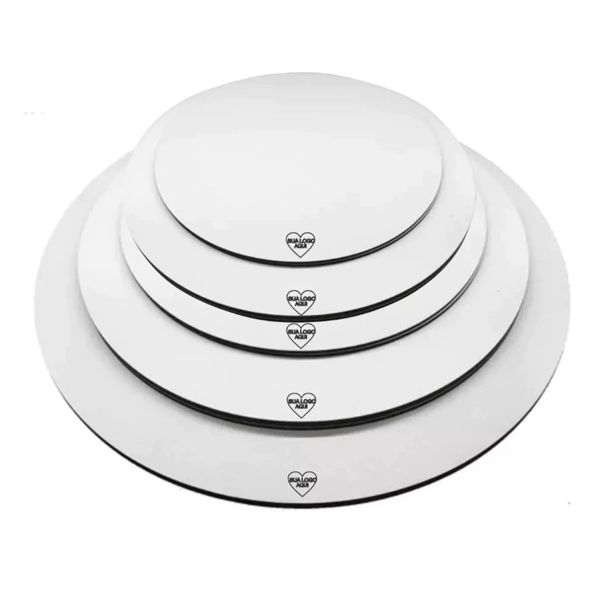 Kit de Lembrancinha Cakeboard Branco 3Mm Prato Bolo Personalizado em MDF