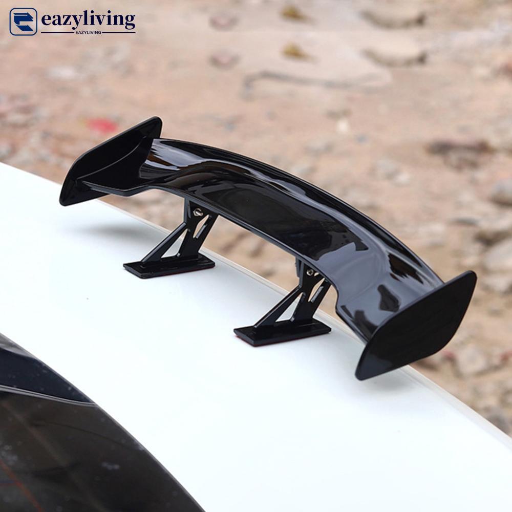 EAZYLIVING 1Pc Universal Carro Mini Asa Traseira De Fibra Carbono Olhar Modificado Asas Traseiras Modelo Auto Spoiler Tr