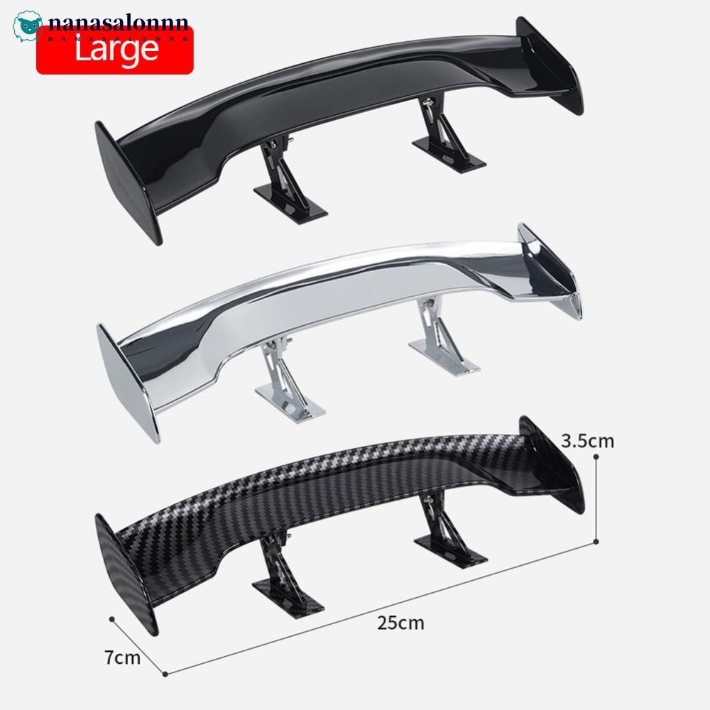 NANASALONNN 1Pc Universal Car Mini Asa Traseira Fibra De Carbono Look Asas De Cauda Modificadas Modelo Auto Spoiler Tras