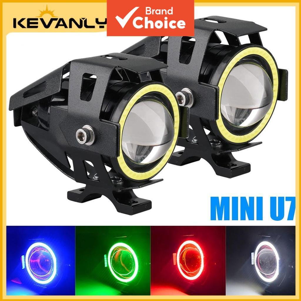 KEVANLY LED Farol Mini U7 Angel Eye Spotlight Lâmpada De Nevoeiro Modificado Laser Canhão Externo