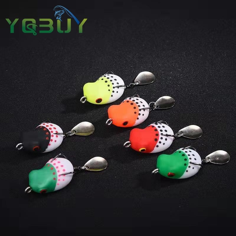 Isca De Pesca De Sapo Pequeno Modificado 3cm/4.2g Mini Macia Ganchos Duplos Superior Raio De Água Artificial