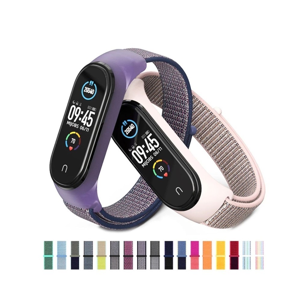 Pulseira De Nylon Lisa Para Smartwatch Xiaomi Mi Band 3/4/5/6