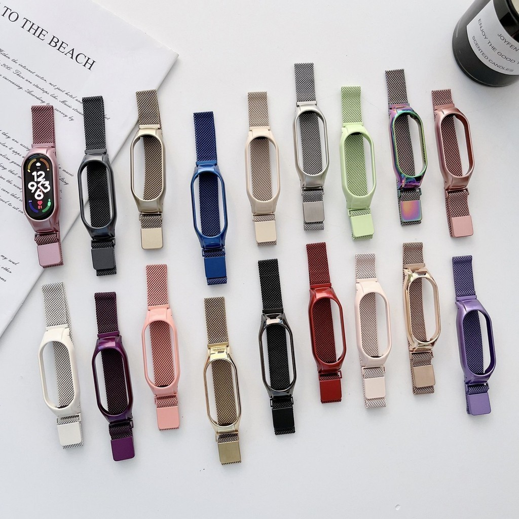 Pulseira De Metal Milanese Social Para Smartwatch Xiaomi Mi Band 3 /4 Cores