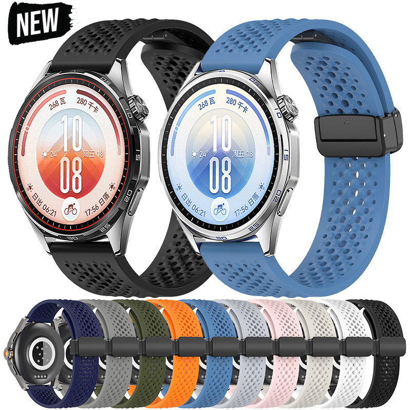 Pulseira De Silicone De 22mm Para Huawei Watch GT7 GT6 GT5/4 46mm Magnética Xiaomi S5 S4 Esportiva