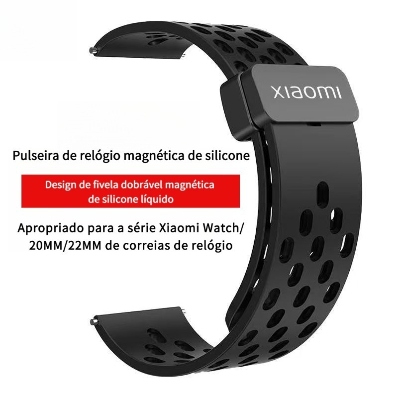 Compatível com Xiaomi Watch S2/S3/S4/Color 2 Strap S1 Pro Pulseira com Fecho Magnético
