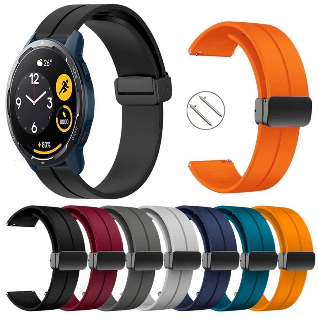Pulseira 22mm Silicone Magnética para Xiaomi Watch Color 2 de Engate Rapido