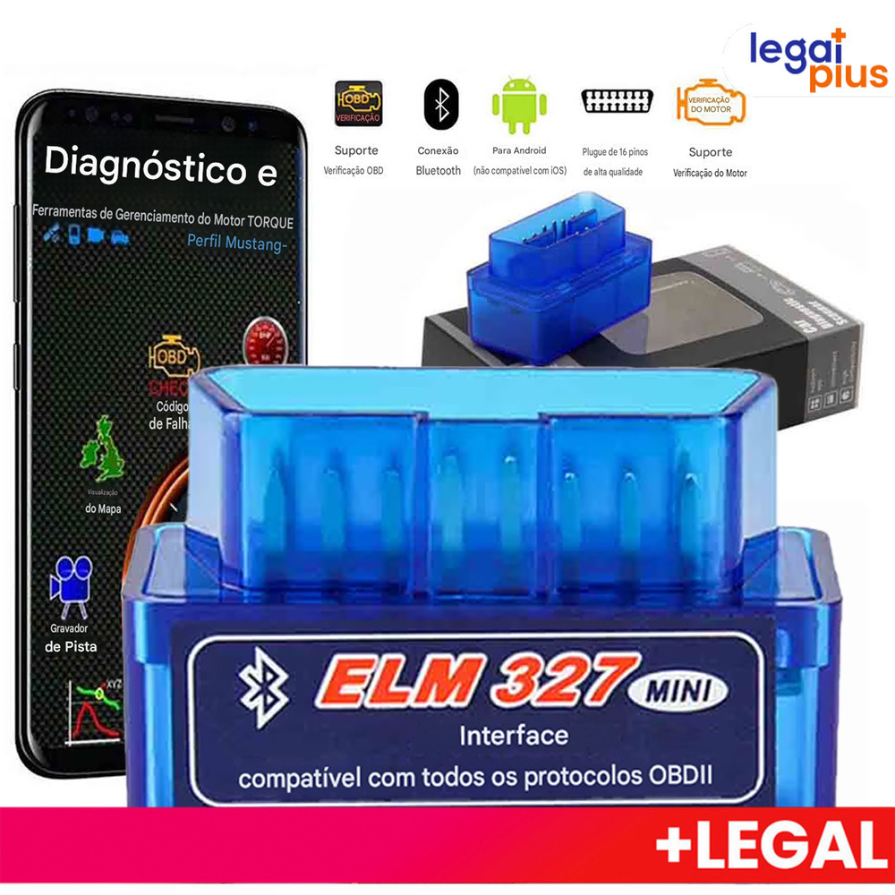 Scanner Automotivo Bluetooth OBD2 ELM327 – Mini Scanner para Android e iOS – Leitura e Limpeza de Falhas do Veículo