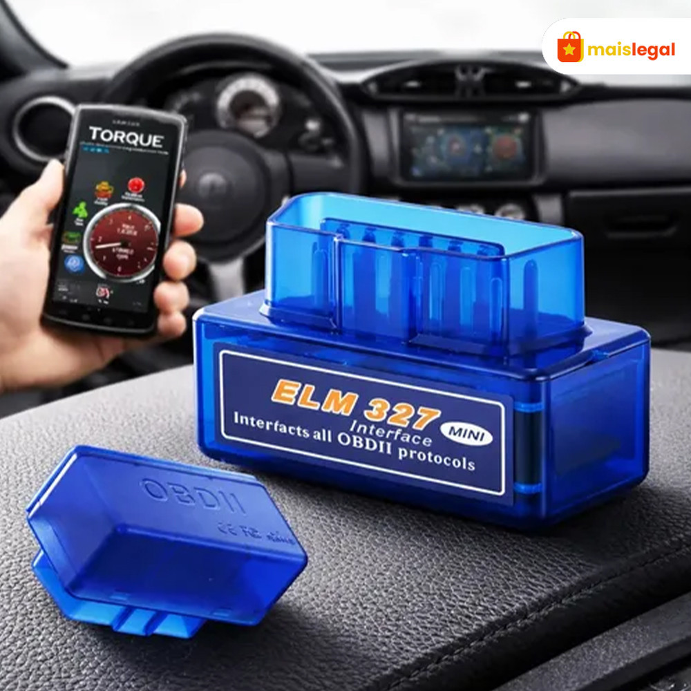 Scanner OBD2 Bluetooth para Carros – ELM327 Mini com App Gratuito– Leitura de Parâmetros do Motor e Apaga Luz de Injeção