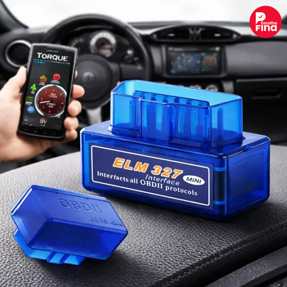 Scanner OBD2 Bluetooth para Carros – ELM327 Mini com App Gratuito– Leitura de Parâmetros do Motor e Apaga Luz de Injeção