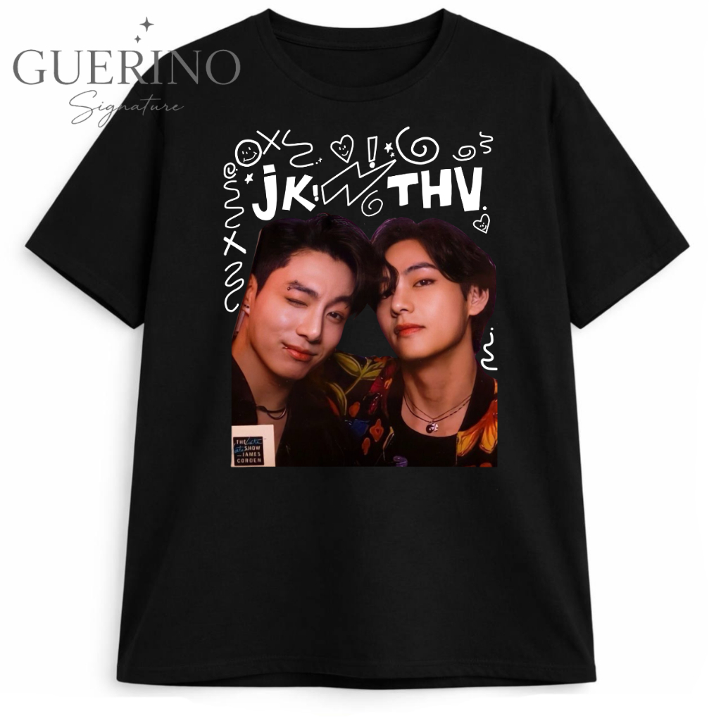 Camisa Plus Size Taekook Estilo K-pop Taehyung Jungkook Malha Premium