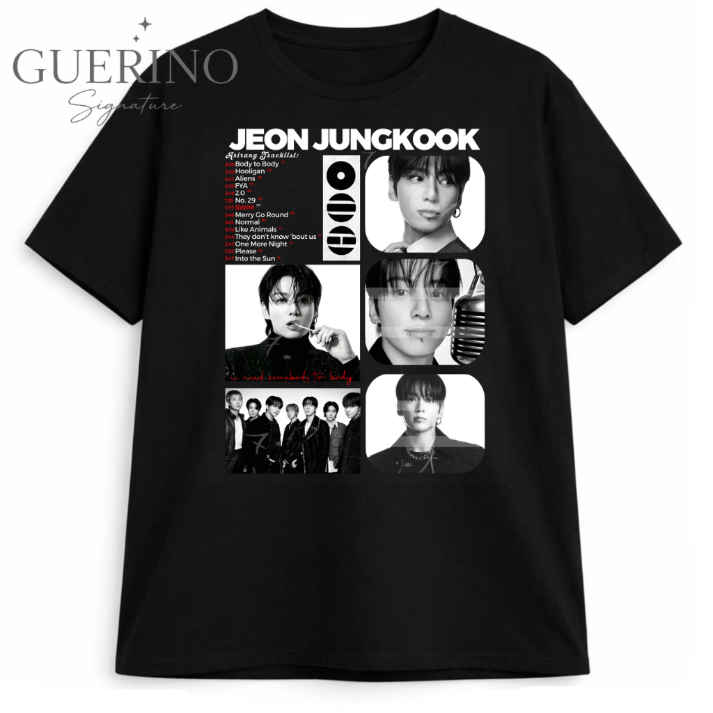 Camiseta Plus Size Jungkook Jeon Jungkook Arirang K-pop Álbum Unissex Algodão Premium