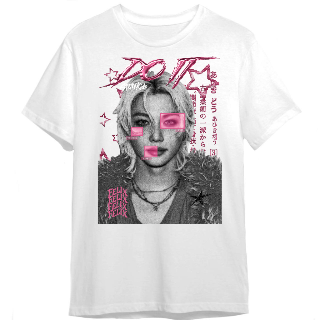 Camiseta Felix Stray Kids Do It Algodão Premium Baby Look Cropped Plus Size K-pop