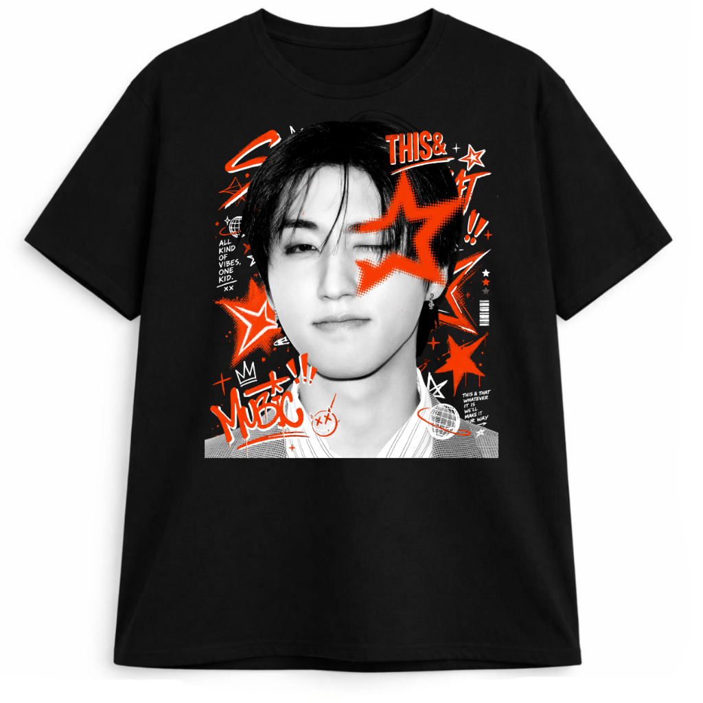 Camiseta Plus Size Han Jisung This & That Stray Kids K-pop Algodão Premium Estampa DTF