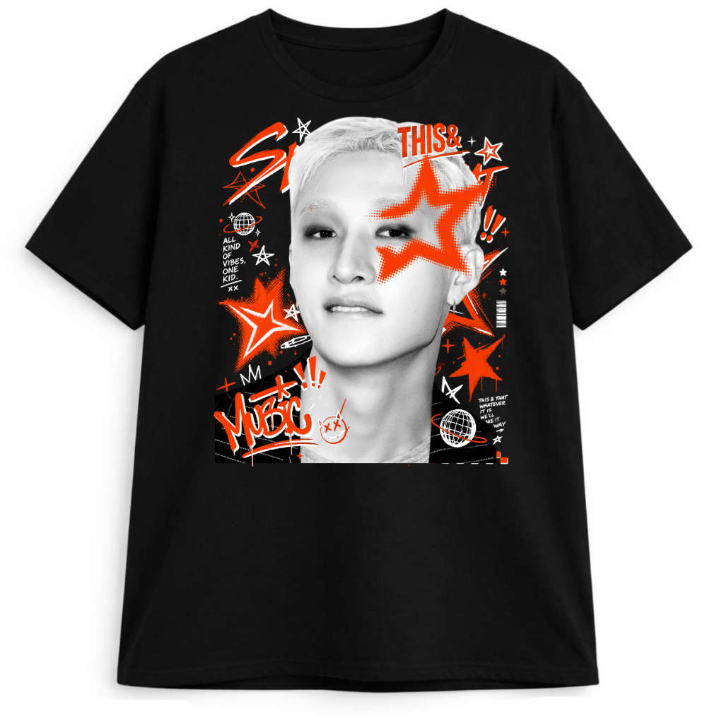 Camiseta Plus Size Bang Chan This & That Stray Kids K-pop Algodão Premium Estampa DTF