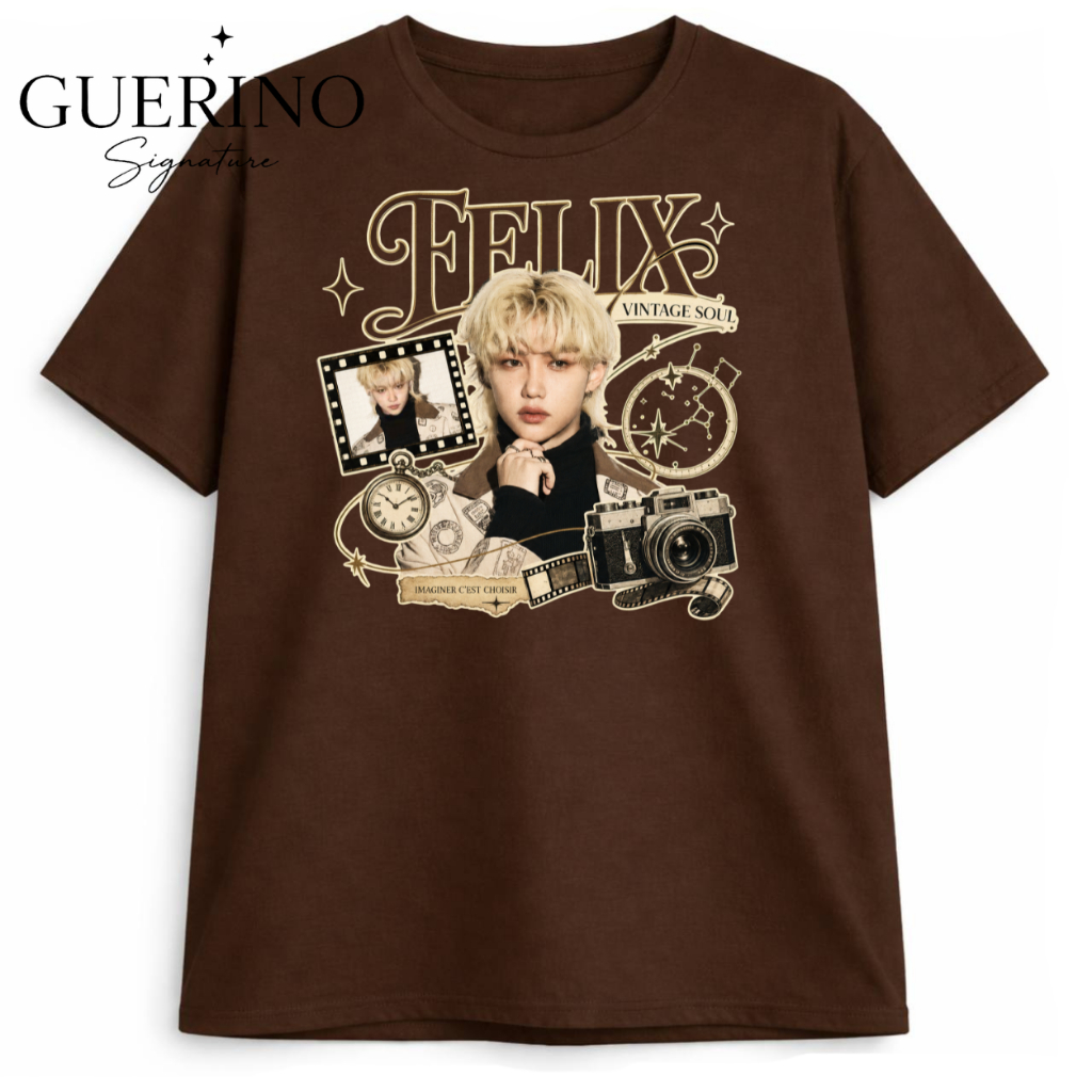 Camiseta Plus Size Felix Stray Kids Vintage Soul K-pop 100% Algodão Premium