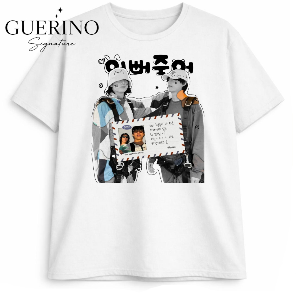 Camisa Plus Size Taekook Taehyung Jungkook BTS K-pop Unissex Algodão Premium