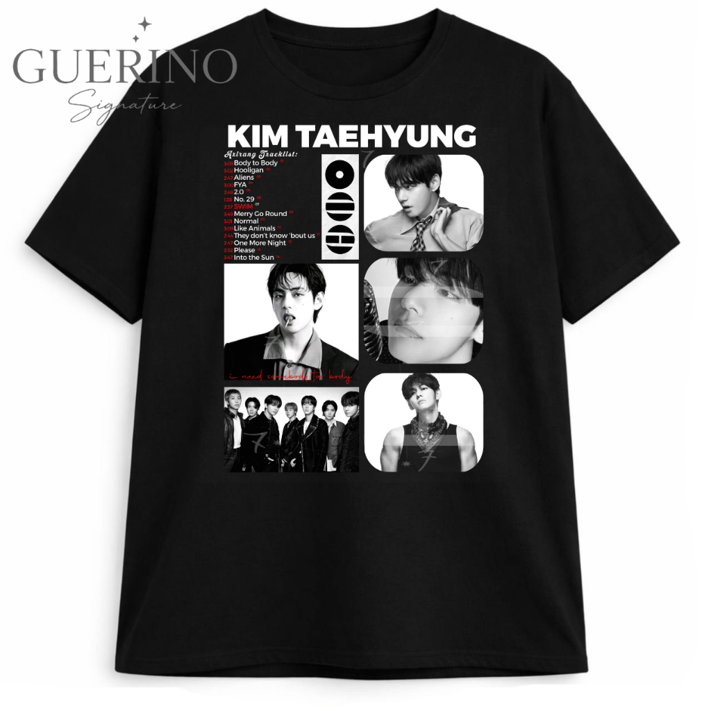 Camiseta Plus Size V Kim Taehyung Arirang K-pop Álbum Unissex 100% Algodão Premium