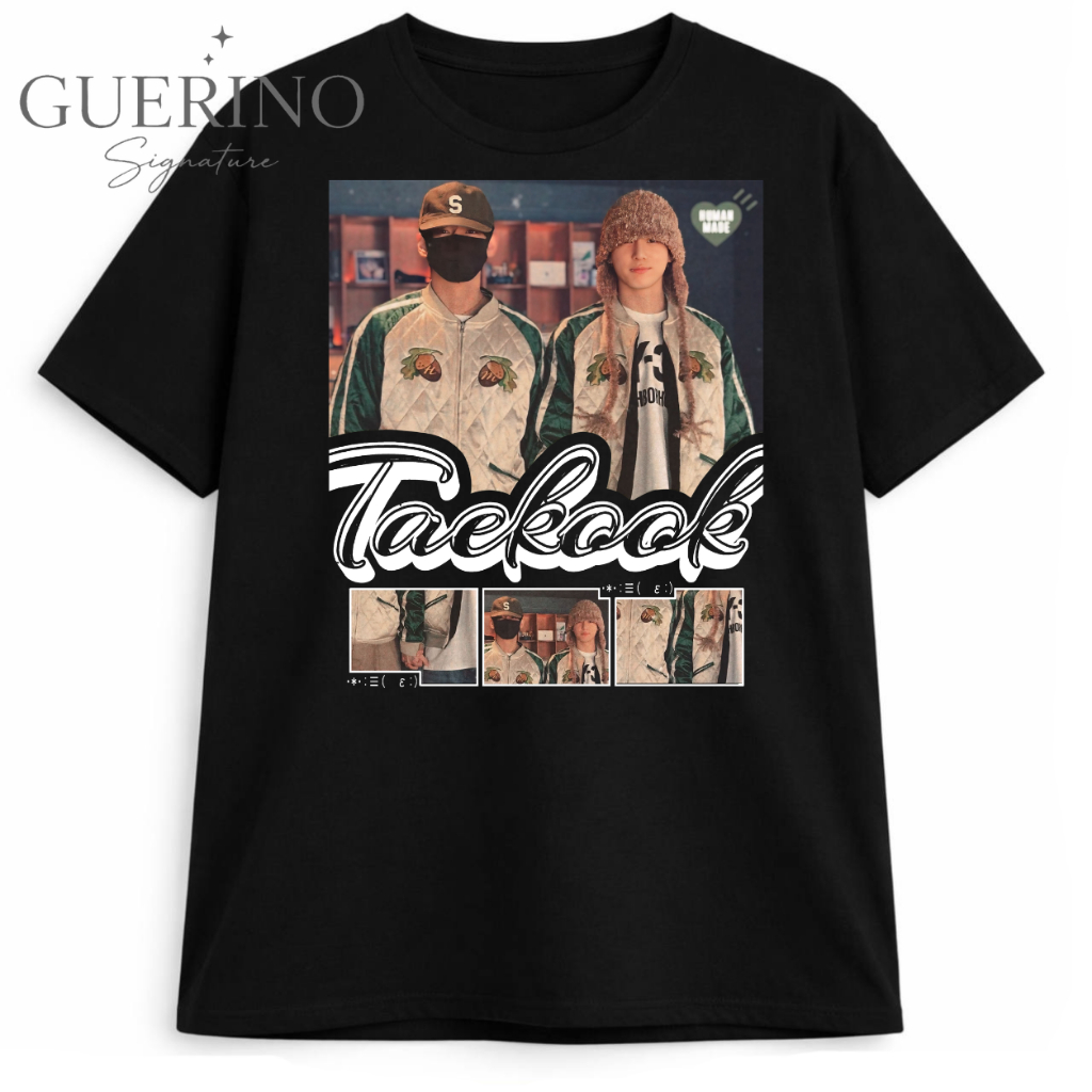 Camisa Plus Size Taekook BTS Casal K-pop Taehyung Jungkook 100% Algodão Premium