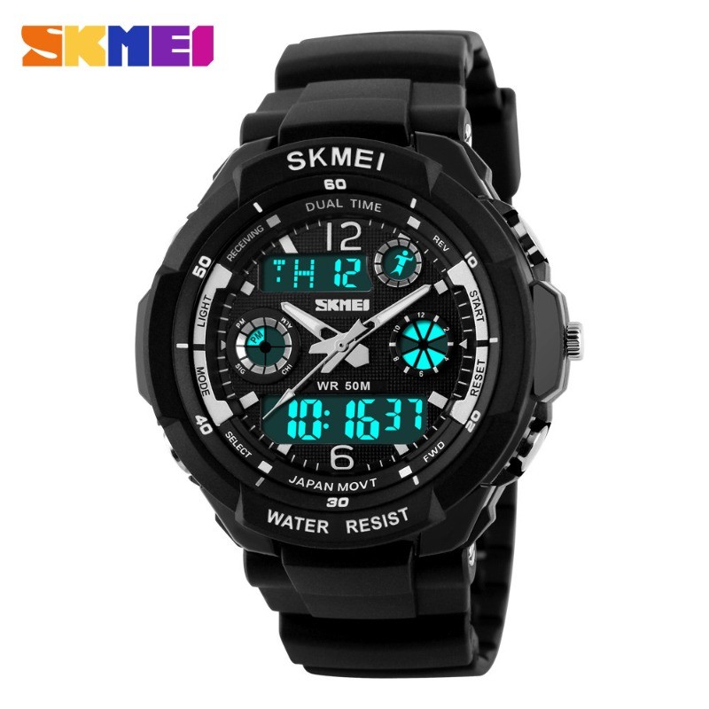 SKMEI 1060 Dual Screen Quartz Children's Watch Men's and Women's Sports Waterproof Electronic Watch