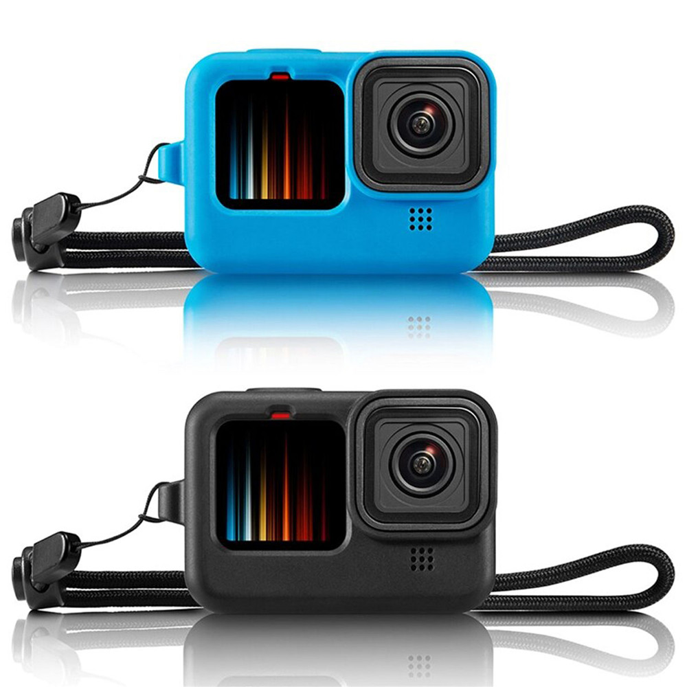 Capa Protetora de Silicone com Cordão Ajustável para GoPro HERO9, HERO10, HERO11 e HERO12 Black