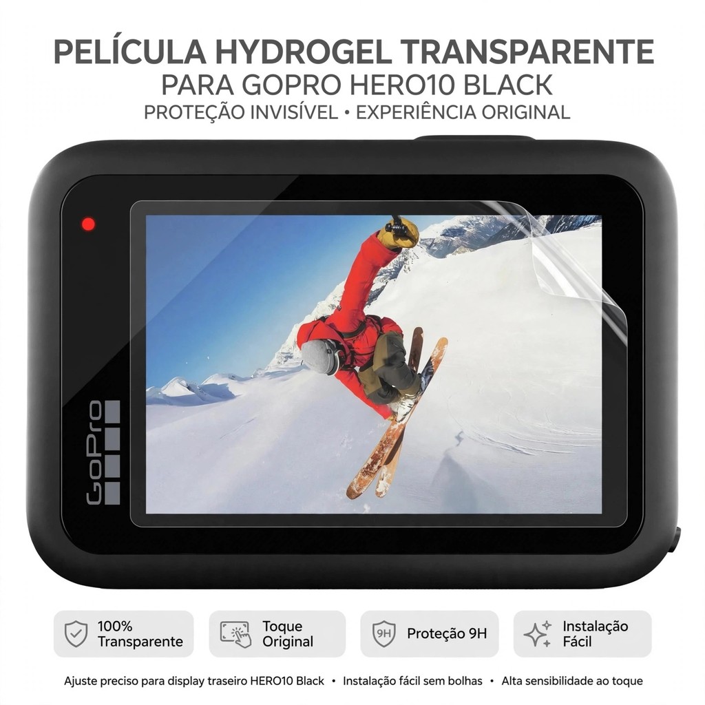 Pelicula Hydrogel / Transparente / Fosca Para Visor Camera GoPro HERO10 Black