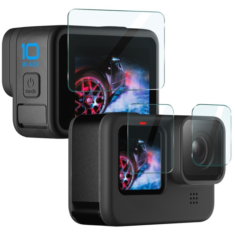 Para GoPro HERO10 Black IMAK 3 Em 1 Lente De Câmera E Filme De Vidro Temperado De Tela
