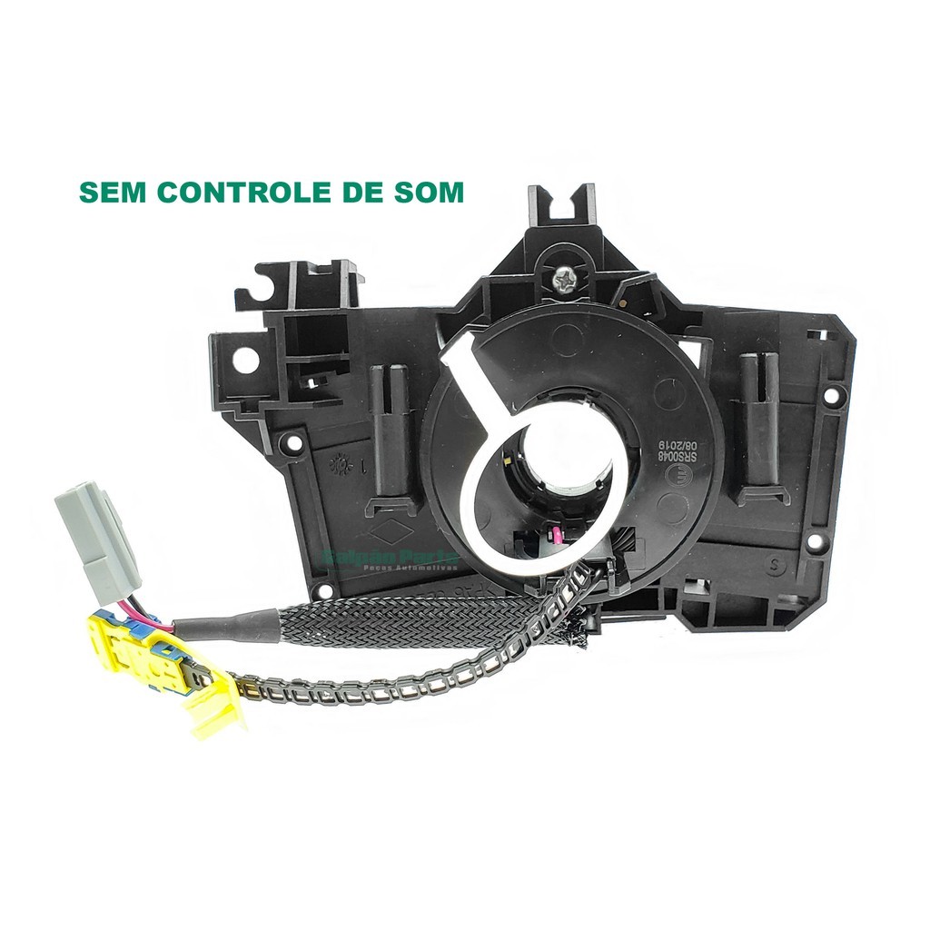 Cinta Airbag Hard Disk Fita Buzina Cabo Flat Logan Sandero Duster 2012 2013 2014 2015 2016 - SEM COMANDO DE ÁUDIO