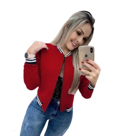 Jaqueta Bomber Feminino Metalasse Muito Bonito Envio Rapido