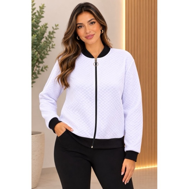 Casaco Bomber Metalassê Jaqueta Moda Feminina Agasalho Blusa De Frio  Roupa  Barata