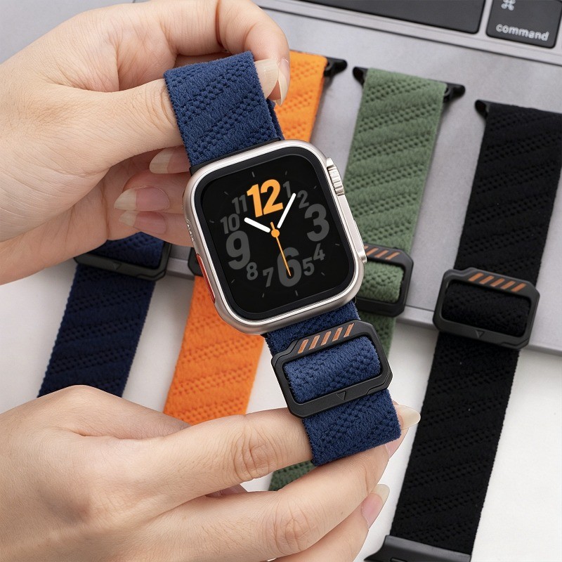 Alpine Sports Nylon Loop Strap Compatível Para Apple Watch Series11 10 9 8 7 6 5 4 SE IWatch 44/45mm 46mm 42mm 40/41mm U