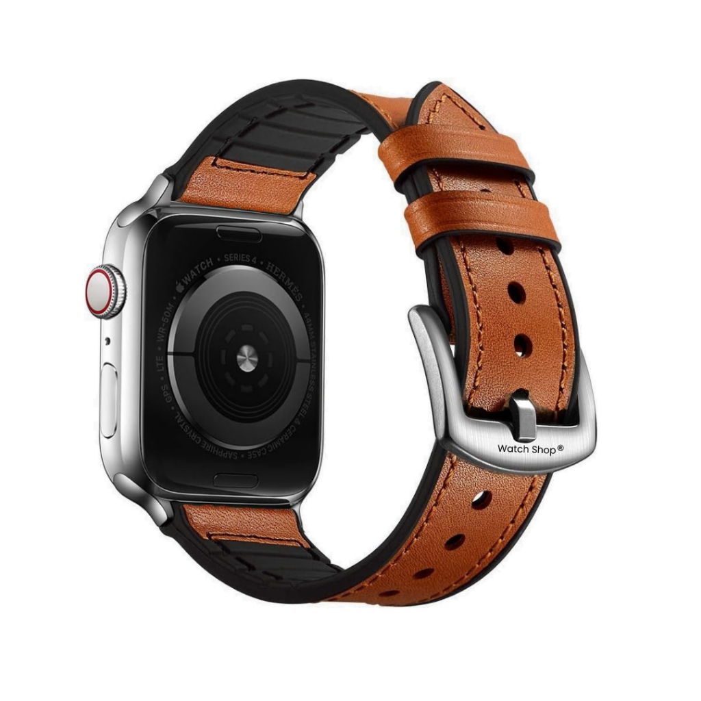 Pulseira Leather Grip Sport Couro para apple watch séries 5 6 7 8 9 10 Ultra