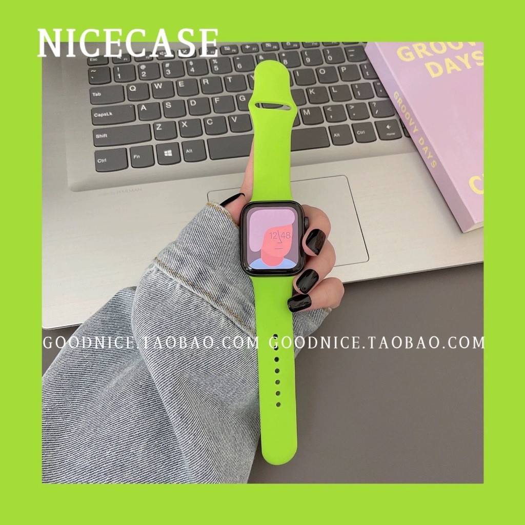 Pulseira Silicone Sport  para Relógio Smartwatch Apple Watch 38mm 40mm 41mm 42mm 44mm 45mm 49mm /s10 46mm