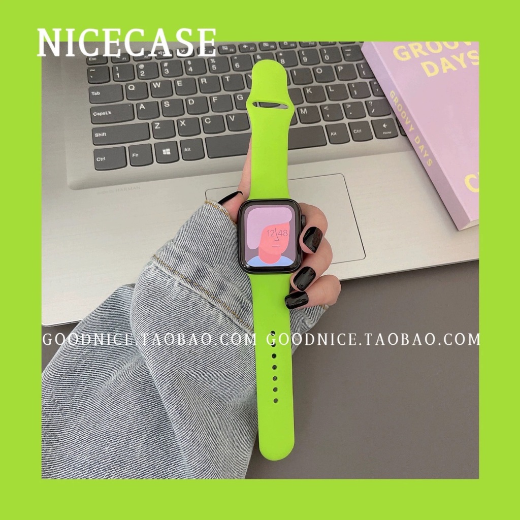 Pulseira Silicone Sport  para Relógio Smartwatch Apple Watch 38mm 40mm 41mm 42mm 44mm 45mm 49mm