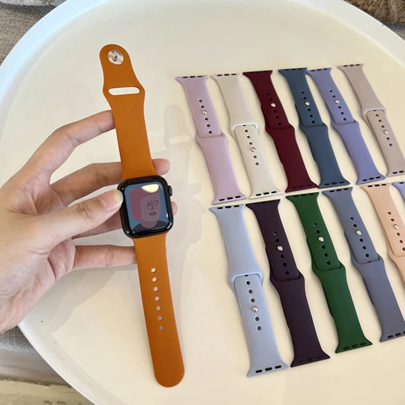Pulseira Sport Branco Estelar (starlight) e Tons de Nude Compativel Com Apple Watch séries 5 6 7 8 ultra