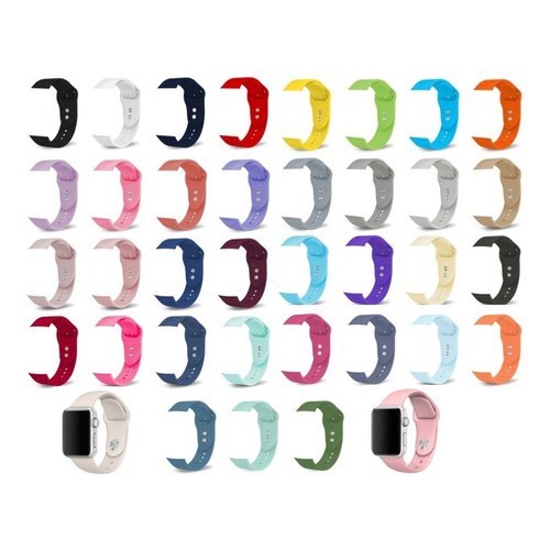 Pulseira Sport Para Apple Watch 38mm 40mm 42mm 44mm Series Apple Watch 1,2,3,4, 5, 6, Iwo8, IWO9, IWO10, IWO12, IWO12 LI