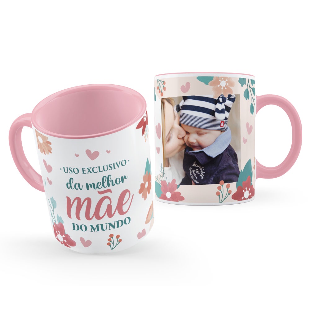Caneca Personalizada com Foto Dia das Mães 325ml Cerâmica Presente para Mãe