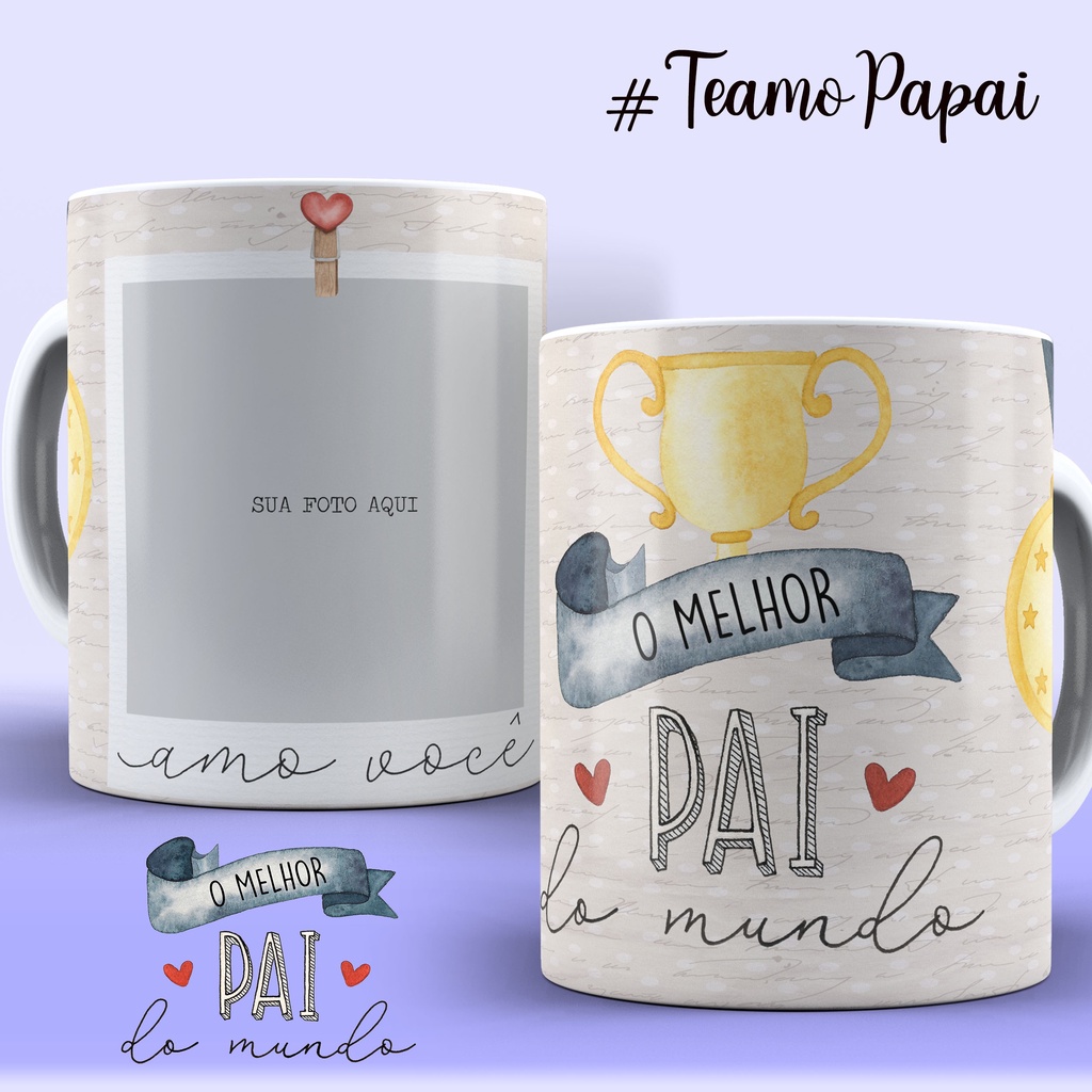 Caneca Personalizada O Melhor Pai Do Mundo Com Foto 325ml