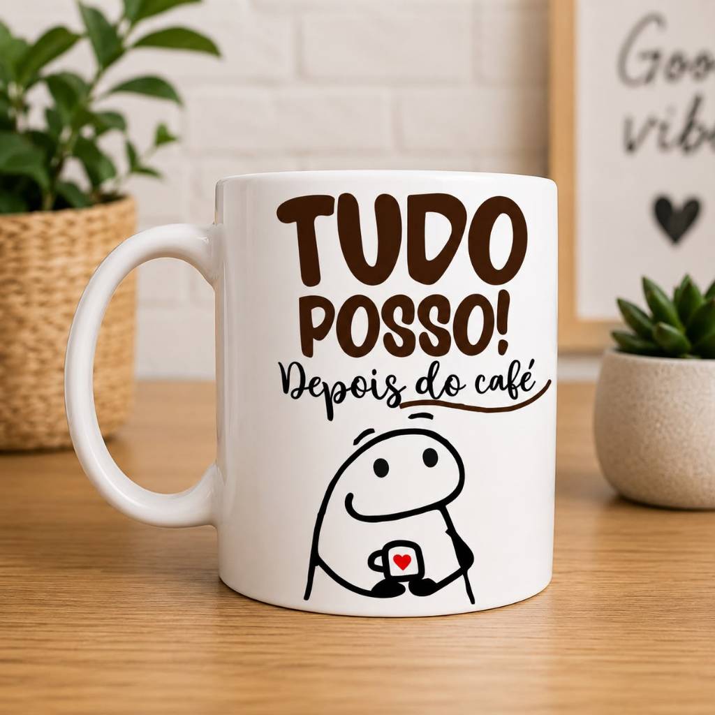 Caneca aniversário | Flork Personalizada com Foto 325ml | Você Merecia o Mundo | Presente Criativo e Romântico