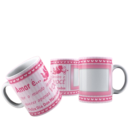 Caneca Cerâmica/Porcelana - 325ml - Amor - Dia dos namorados lembrança lembrancinha presente dia dos namorados casal coração amor amar é ter o mundo todo e quere apenas você caneca com foto