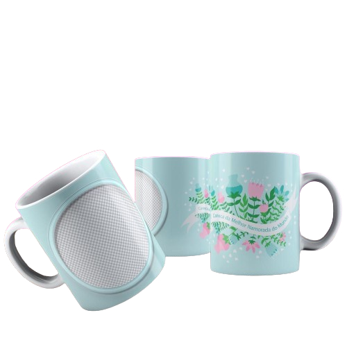 Caneca Cerâmica/Porcelana - 325ml - Amor - Dia dos namorados lembrança lembrancinha presente dia dos namorados caneca da melhor namorada do mundo flor flores caneca com foto