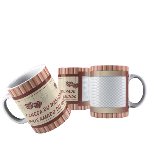 Caneca Cerâmica/Porcelana - 325ml - Amor - Dia dos namorados lembrança lembrancinha presente dia dos namorados casal coração caneca do namorado mais amado do mundo caneca com foto